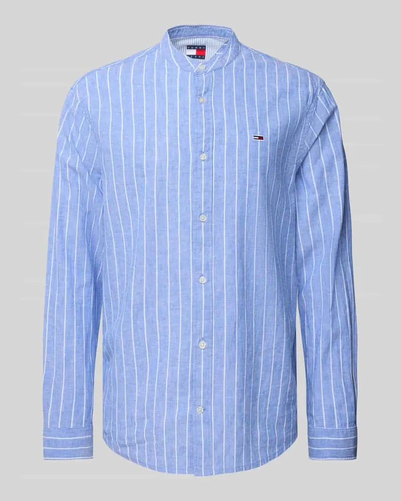 Tommy Hilfiger Regular Fit Freizeithemd aus Baumwoll-Leinen-Mix 