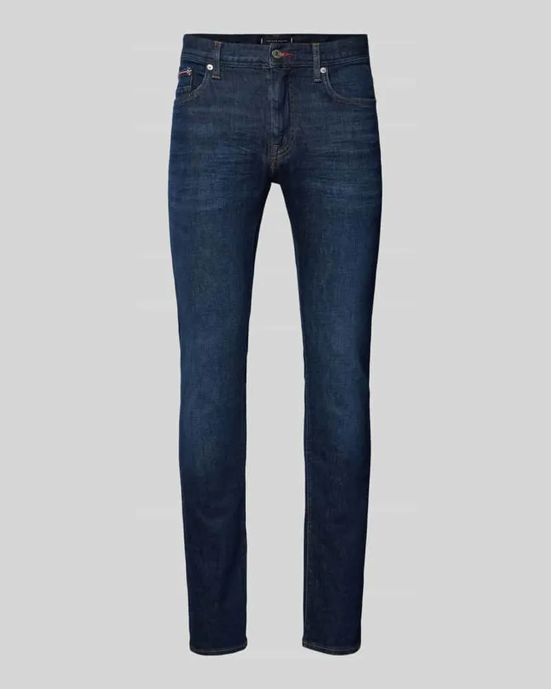 Tommy Hilfiger Slim Fit Jeans im 5-Pocket-Design Modell 'BLEECKER Blau