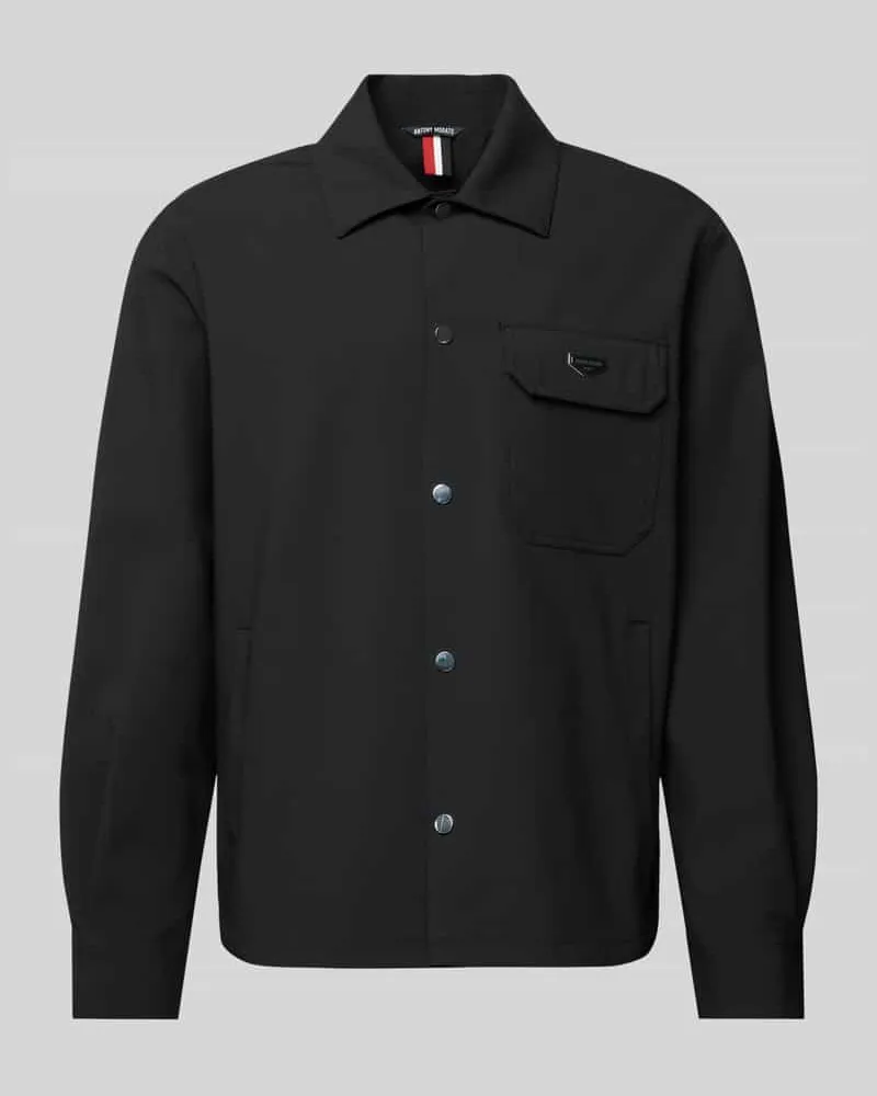 Antony Morato Hemdjacke mit Label-Detail Black