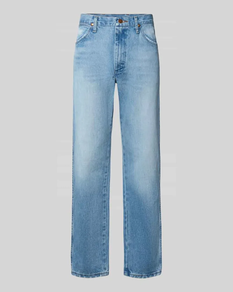 Wrangler Bootcut Jeans aus reiner Baumwolle Hellblau