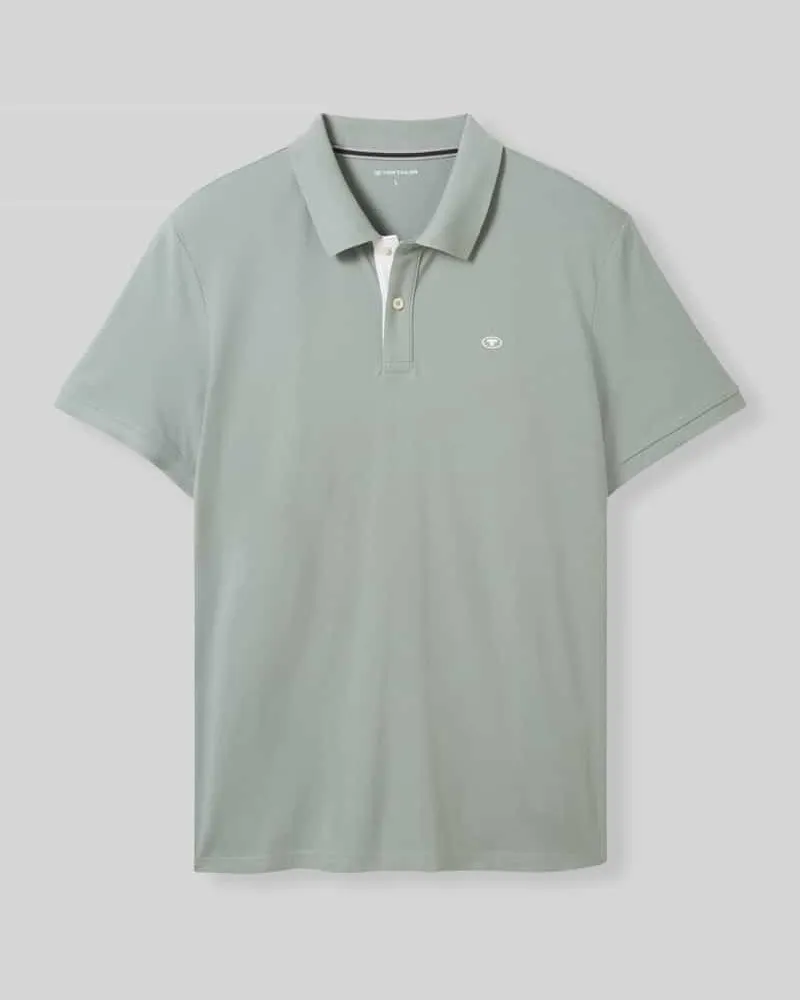 Tom Tailor Regular Fit Poloshirt aus Baumwoll-Viskose-Mix Mint