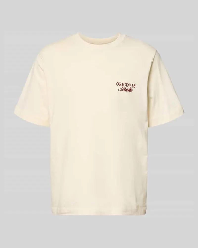 Jack & Jones T-Shirt mit Statement-Print Modell 'NORREBRO Offwhite