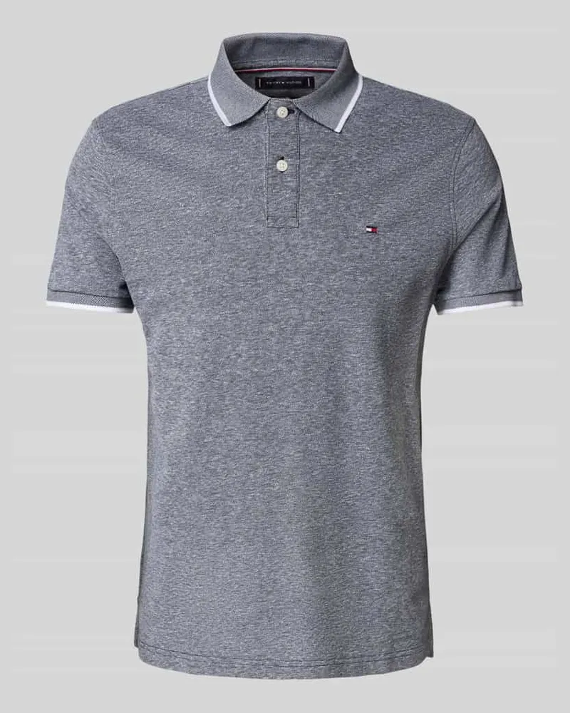 Tommy Hilfiger Regular Fit Poloshirt aus Baumwoll-Leinen-Mix 