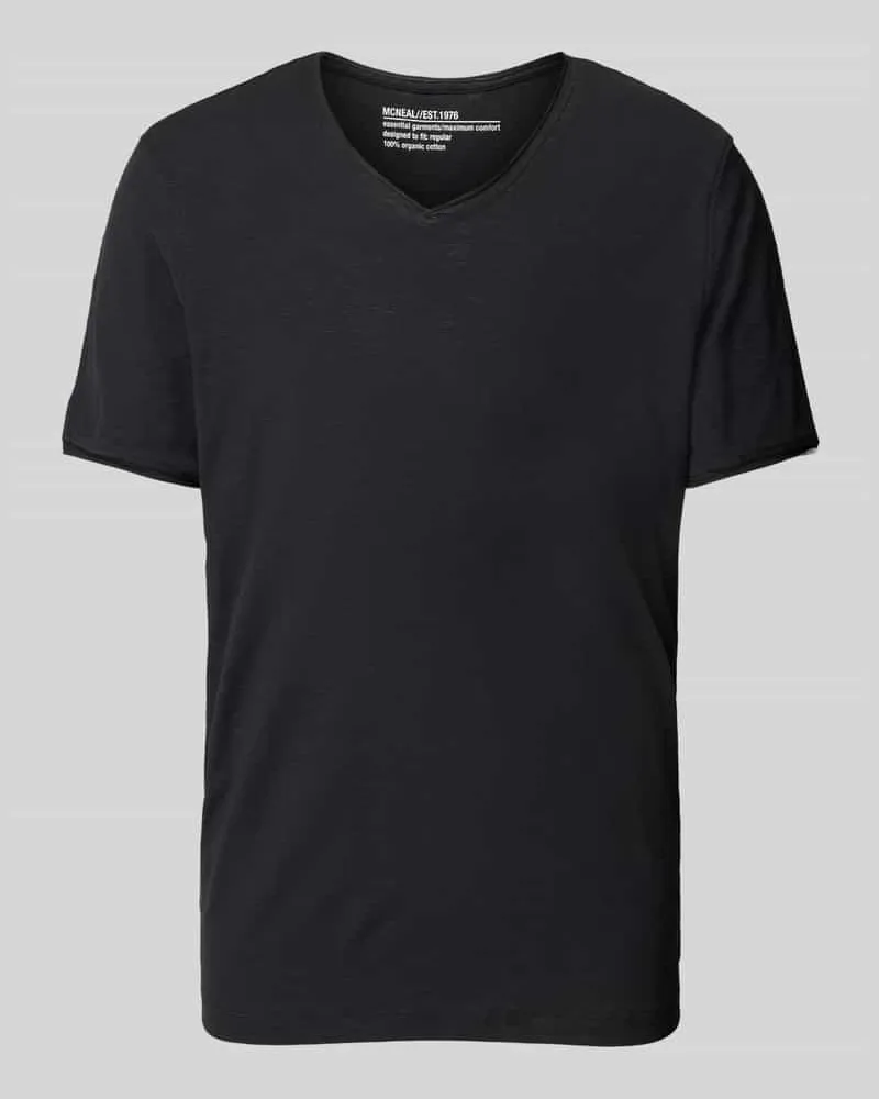 McNeal T-Shirt mit V-Ausschnitt Black