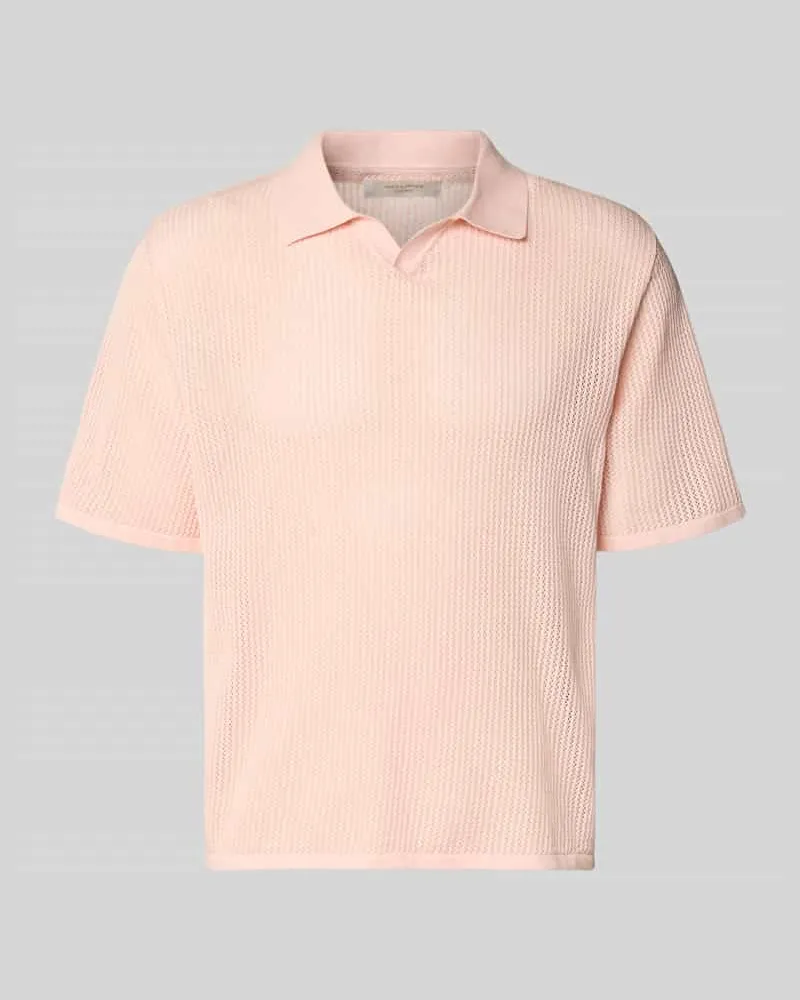 Jack & Jones Regular Fit Strick-Poloshirt Modell 'CASSIS Apricot