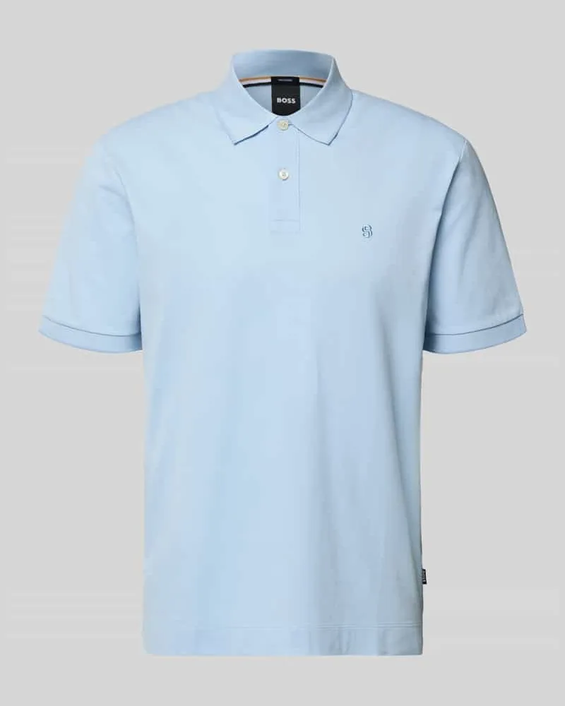 HUGO BOSS Regular Fit Poloshirt aus reiner Baumwolle Modell 'C-PARRIS Hellblau