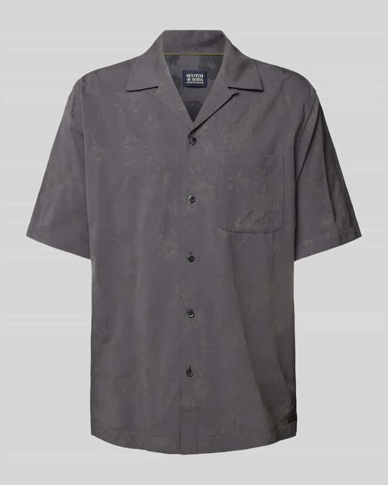 Scotch&Soda Freizeithemd mit Umlegekragen Mittelgrau