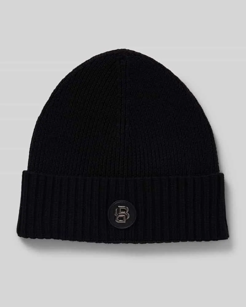 HUGO BOSS Beanie aus reiner Schurwolle Modell 'FATI Black
