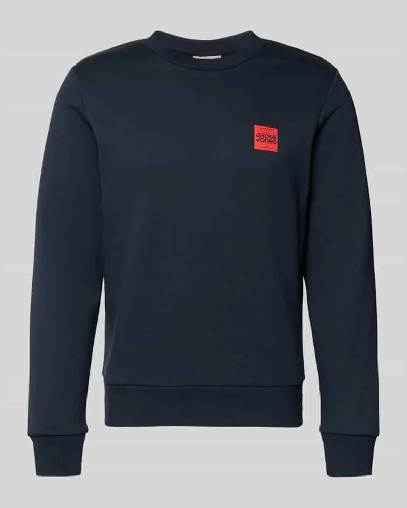 Jack & Jones Sweatshirt mit Label-Print Modell 'BRANDY Marine