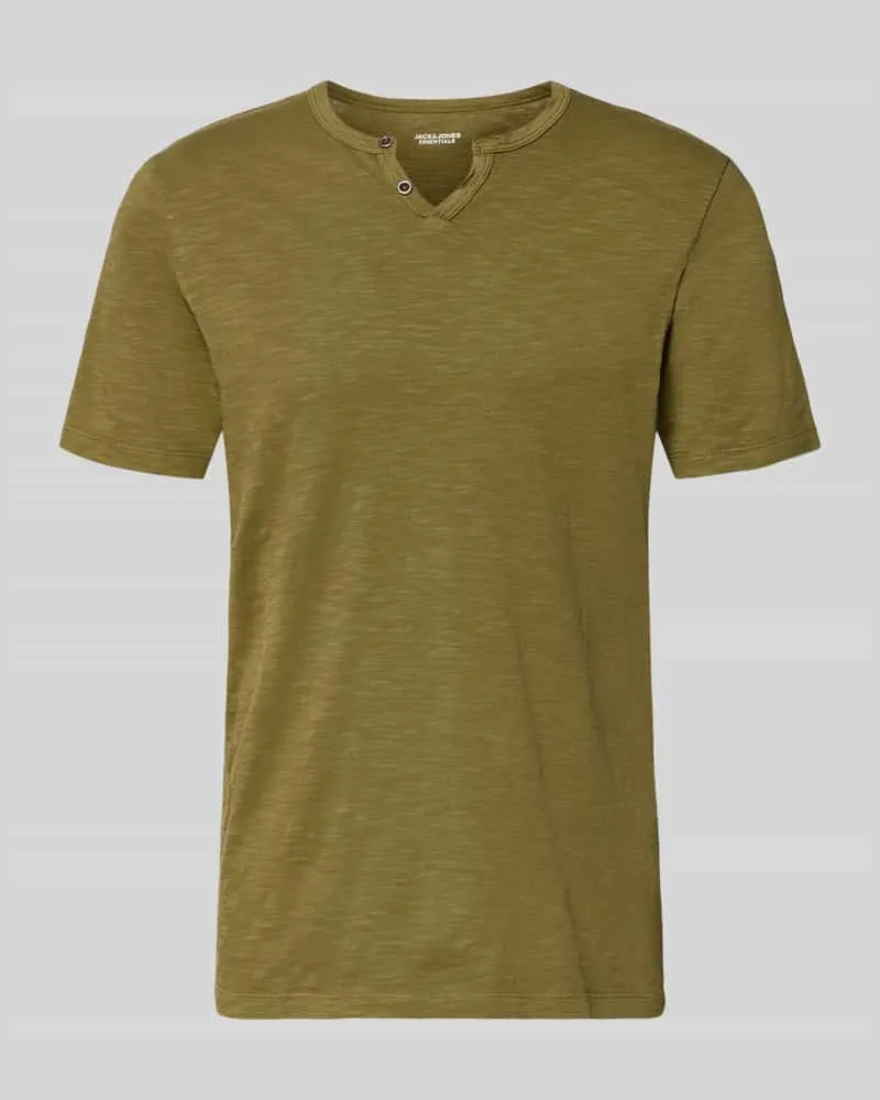 Jack & Jones T-Shirt aus Baumwolle Modell 'SPLIT Oliv