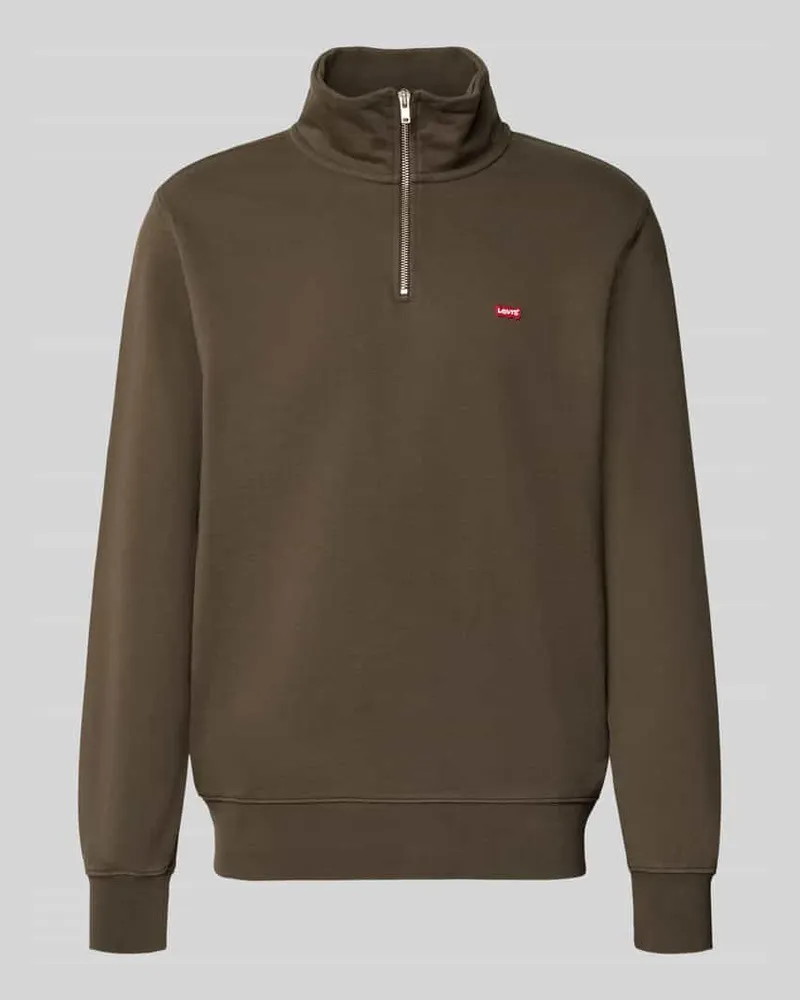 Levi's Regular Fit Troyer aus reiner Baumwolle Dunkelbraun