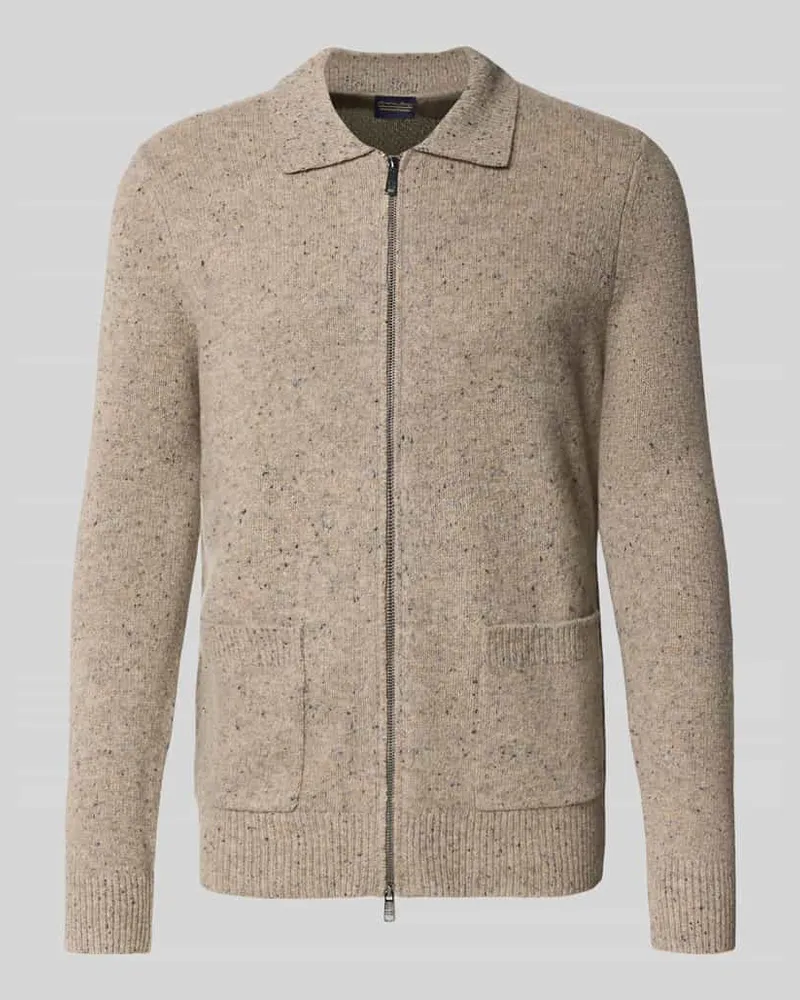 Christian Berg Cardigan mit Zweiwege-Reißverschluss 