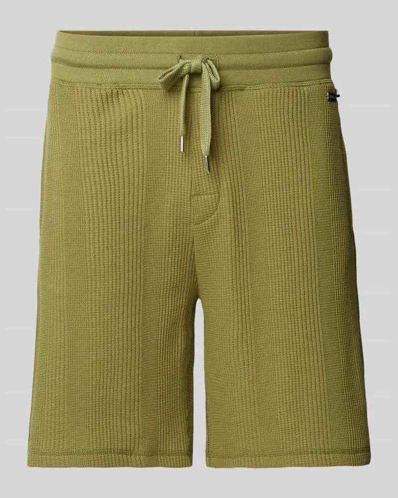 HUGO BOSS Regular Fit Shorts mit Strukturmuster 