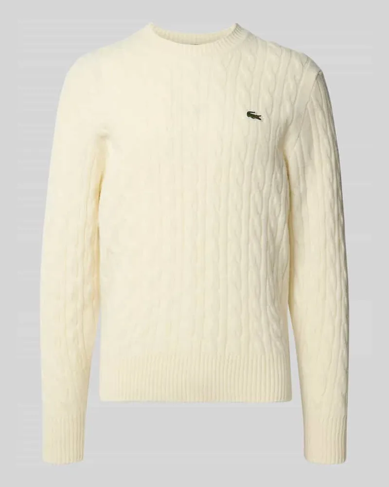 Lacoste Regular Fit Strickpullover aus reiner Wolle 