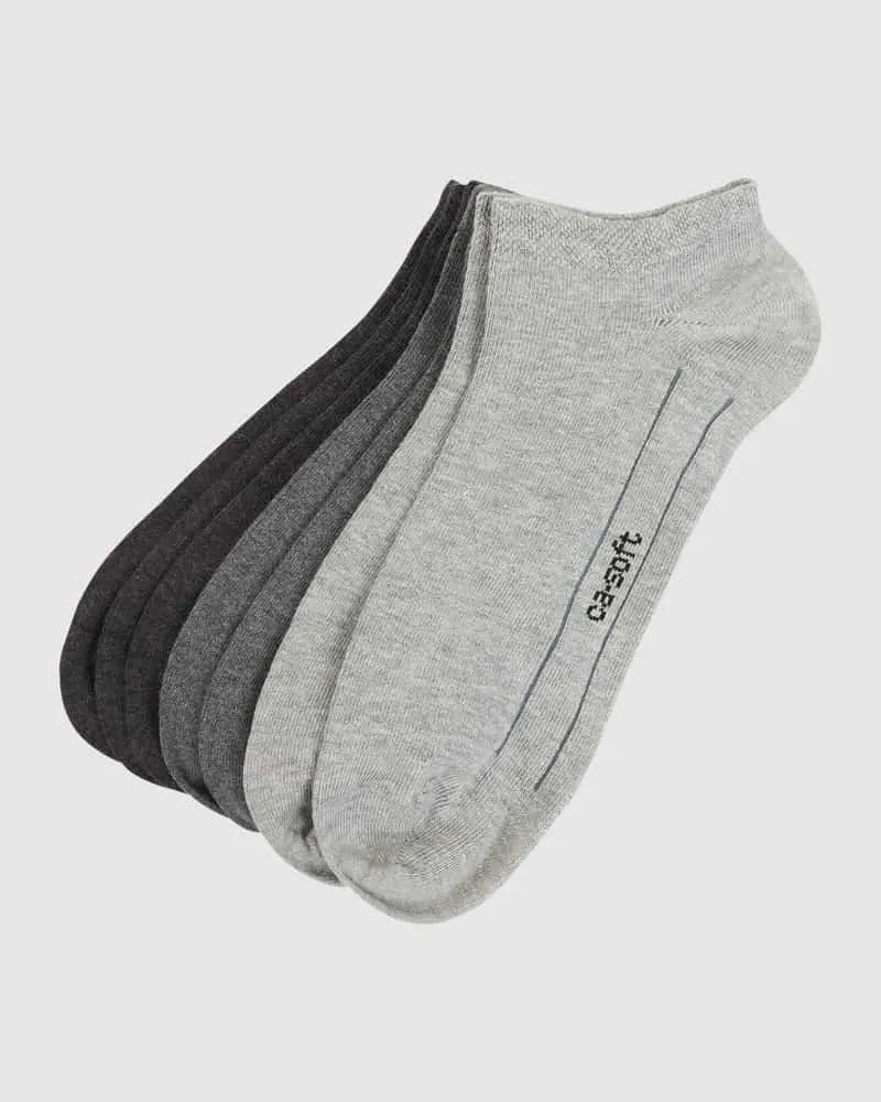 Camano Sneakersocken mit Rippenbündchen im 7er-Pack Modell 'Soft 