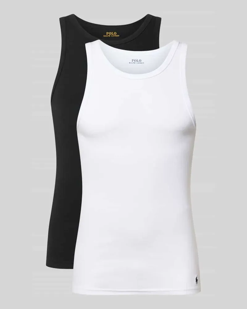 Ralph Lauren Slim Fit Unterhemd aus reiner Baumwolle Weiss