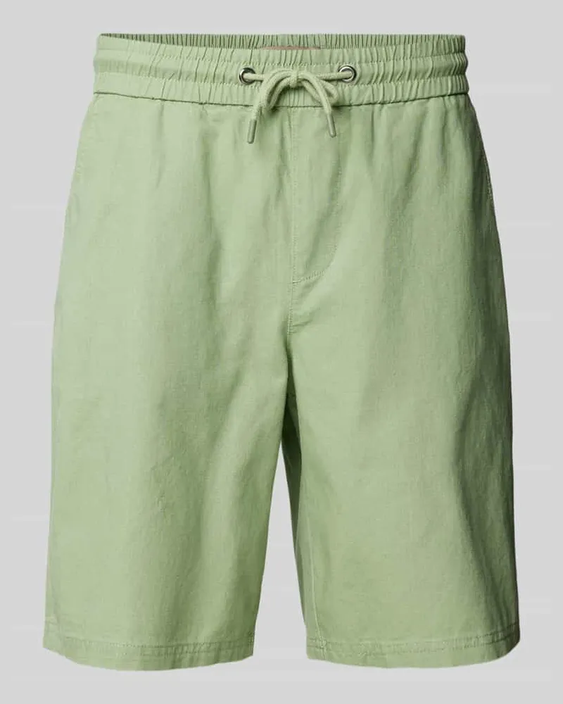 Blend Regular Fit Sweatshorts aus Leinen-Mix Modell 'BAY 