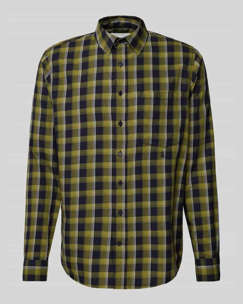Armedangels Regular Fit Freizeithemd mit Label-Stitching Modell 'NOAAMOS Apfel