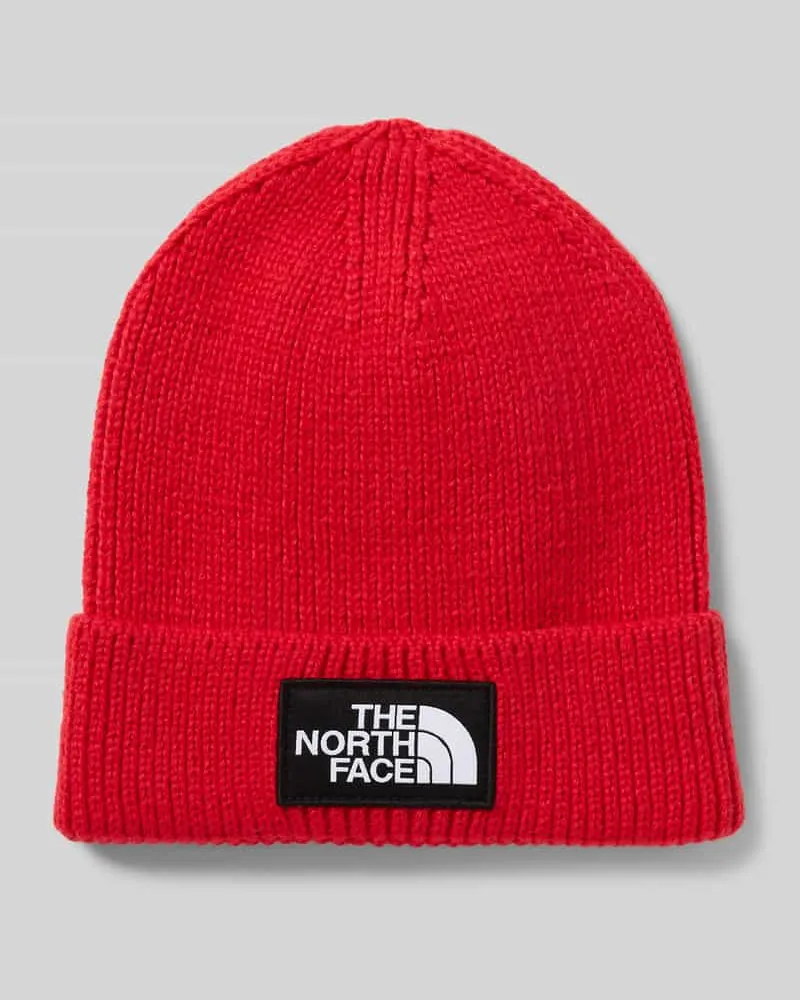 The North Face Beanie in Strick-Optik mit Logo-Patch Modell 'Box Rot