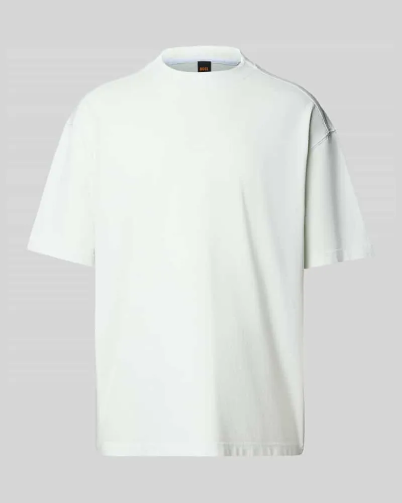 HUGO BOSS Relaxed Fit T-Shirt mit Label-Detail Hellblau
