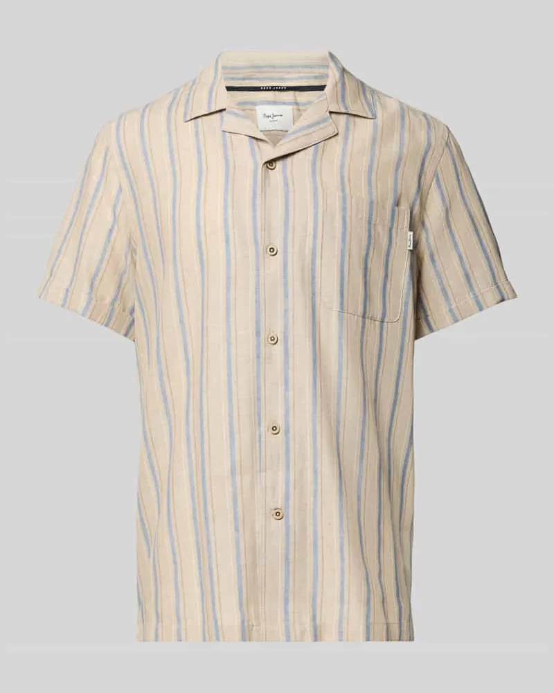 Pepe Jeans Regular Fit Freizeithemd Baumwoll-Leinen-Mix Modell 'ALTEA 