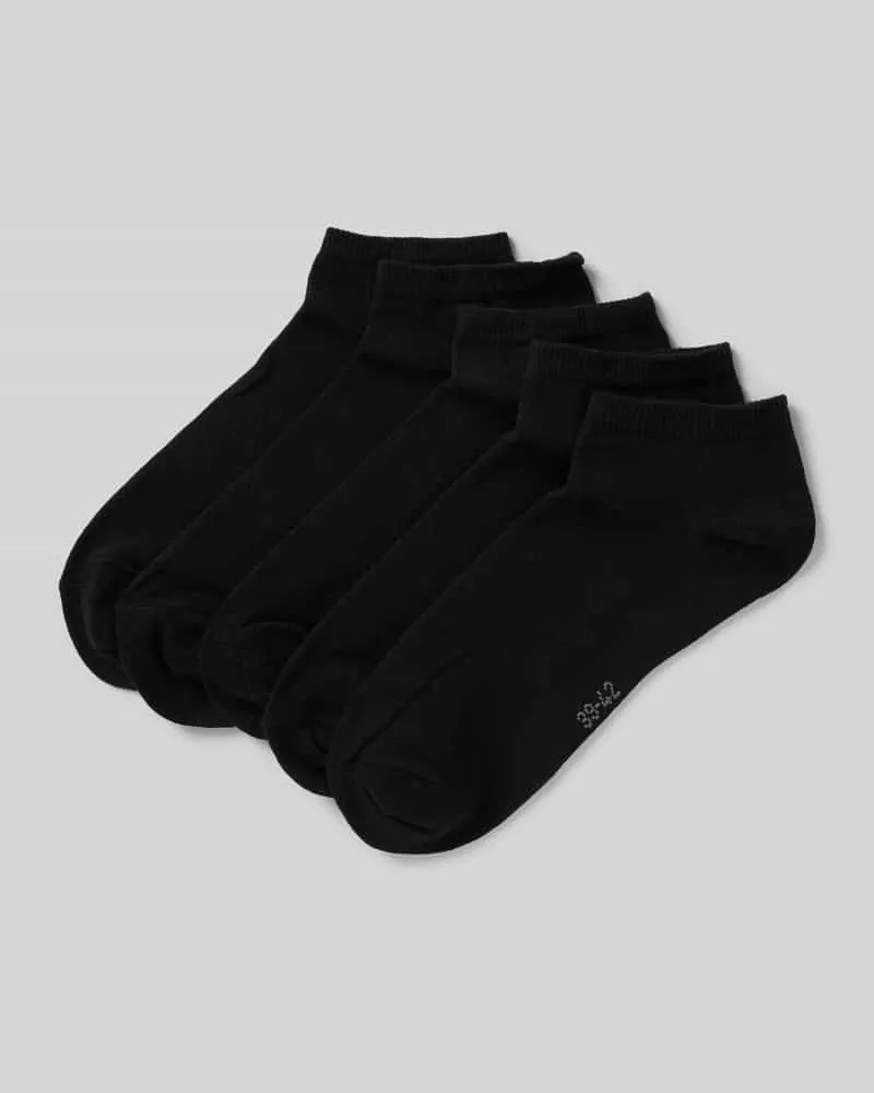 Camano Sneakersocken im 5er-Pack mit gerippten Bündchen 
