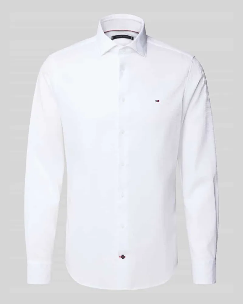 Tommy Hilfiger Slim Fit Businesshemd mit Kentkragen 