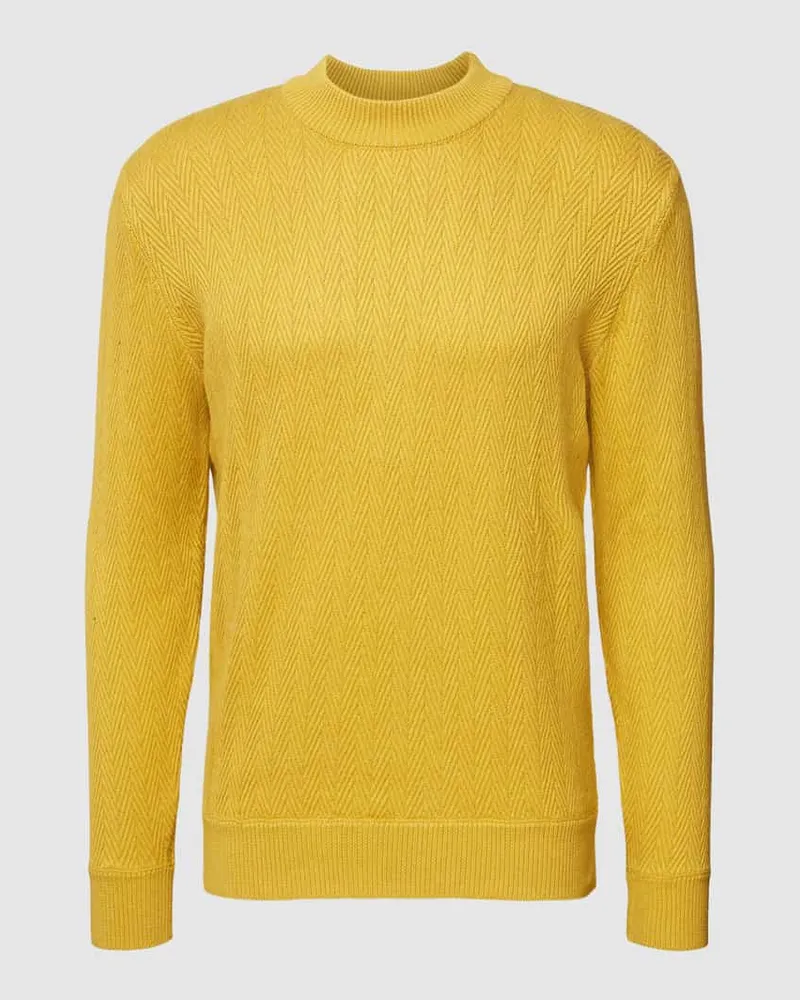 Esprit Strickpullover mit Strukturmuster Gelb