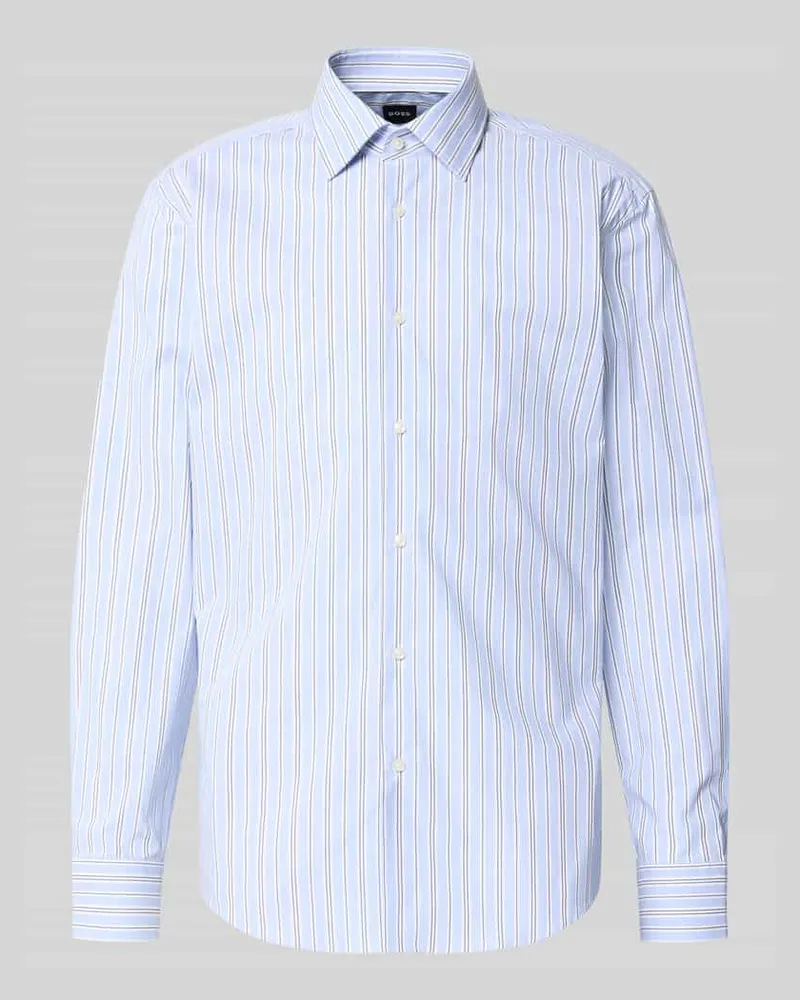 HUGO BOSS Regular Fit Businesshemd aus Baumwoll-Mix Modell 'H-Joe-kent Royal