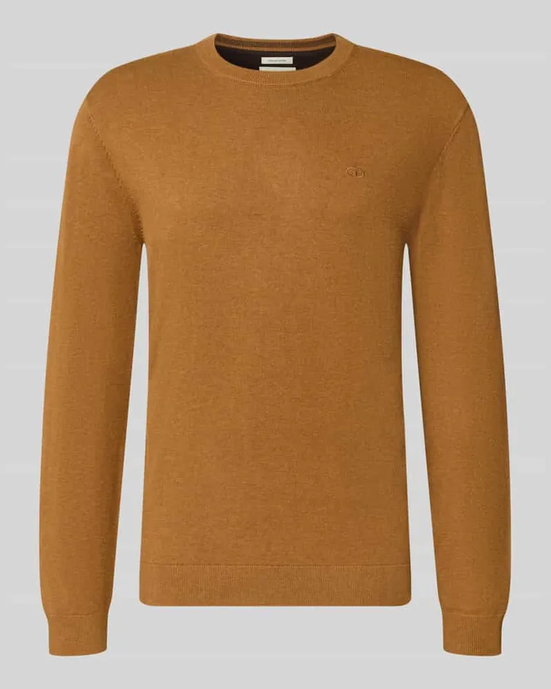 Tom Tailor Regular Fit Pullover aus reiner Baumwolle Camel