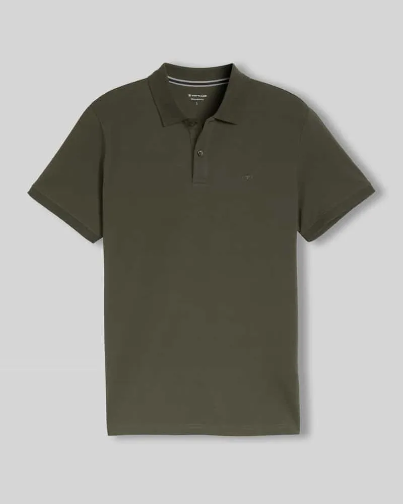 Tom Tailor Regular Fit Poloshirt aus reiner Baumwolle Oliv