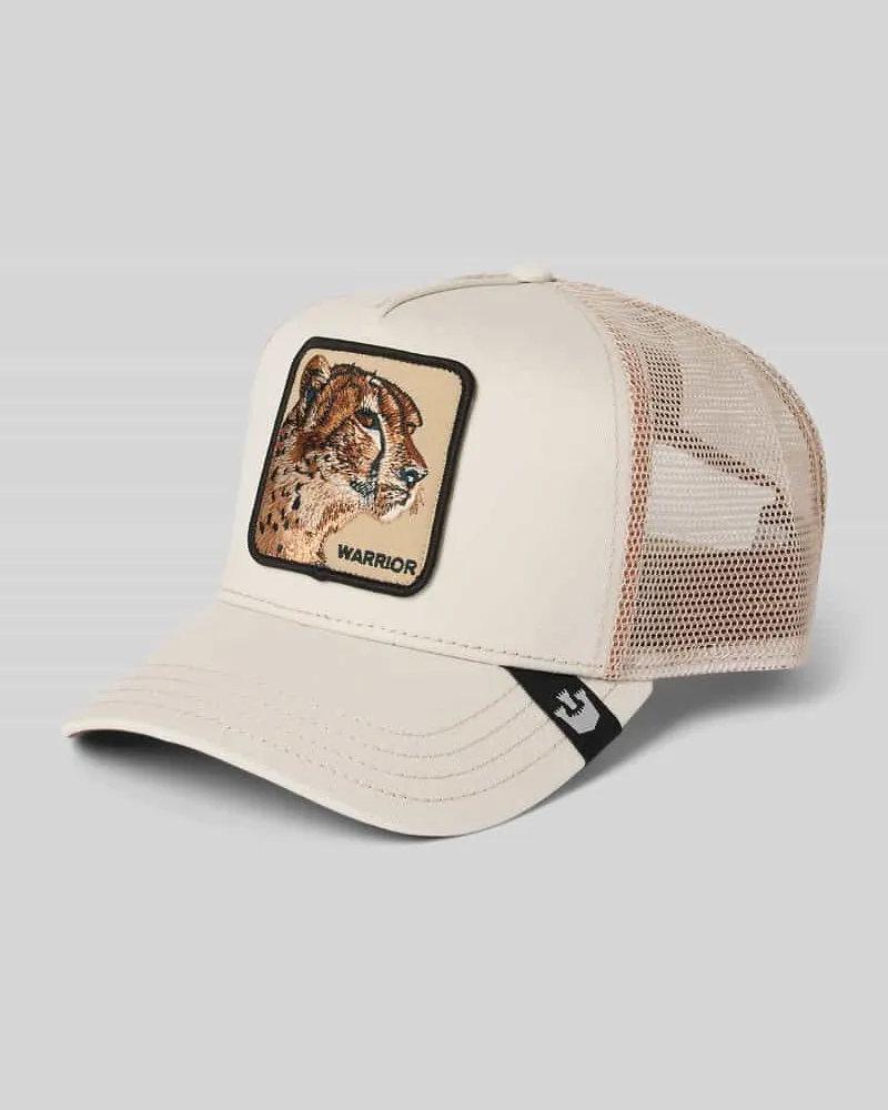 Goorin Bros. Trucker Cap mit Motiv-Patch Modell 'The Warrior Cheetah Offwhite