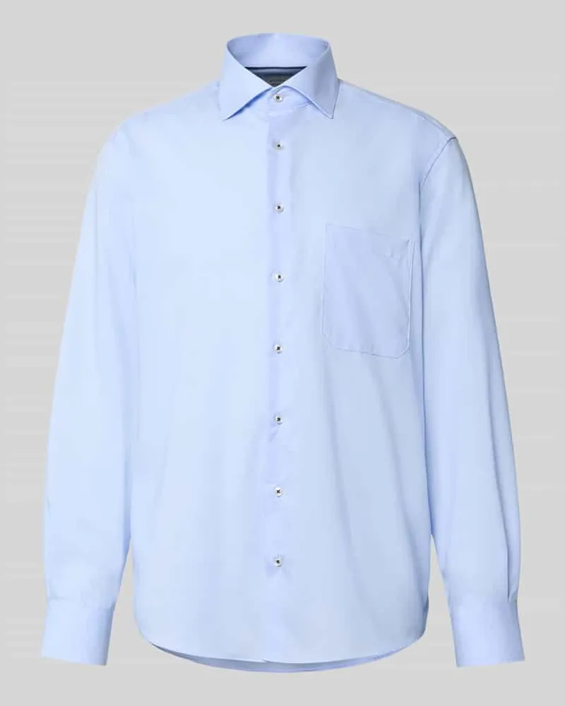 Eterna Comfort Fit Business-Hemd mit Kentkragen Bleu