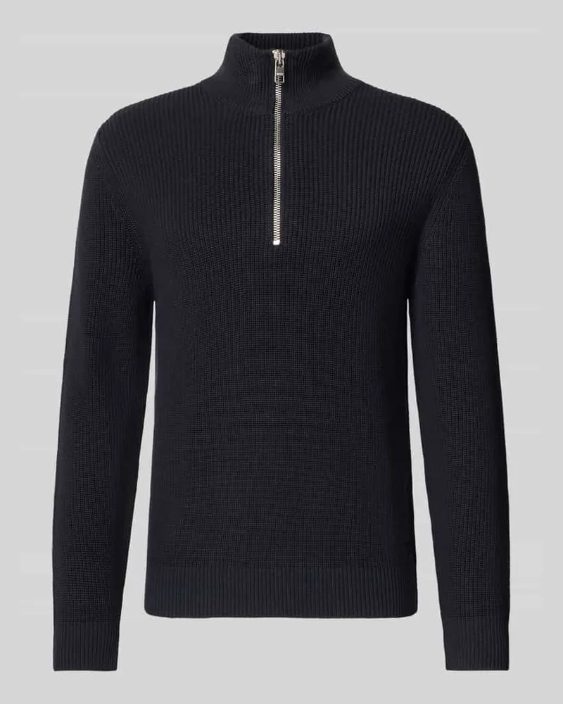 Marc O'Polo Regular Fit Troyer aus reiner Baumwolle 