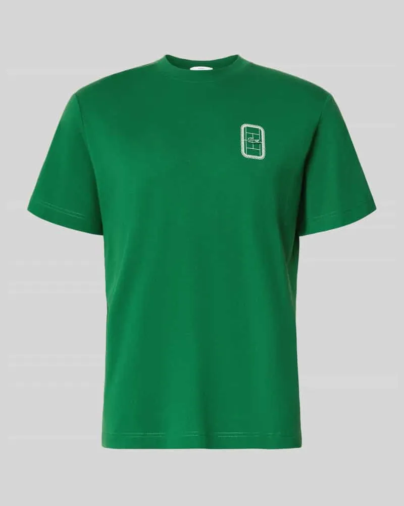 Lacoste Regular Fit T-Shirt aus reiner Baumwolle Modell 'CN Tenniscourt Backprint Gruen