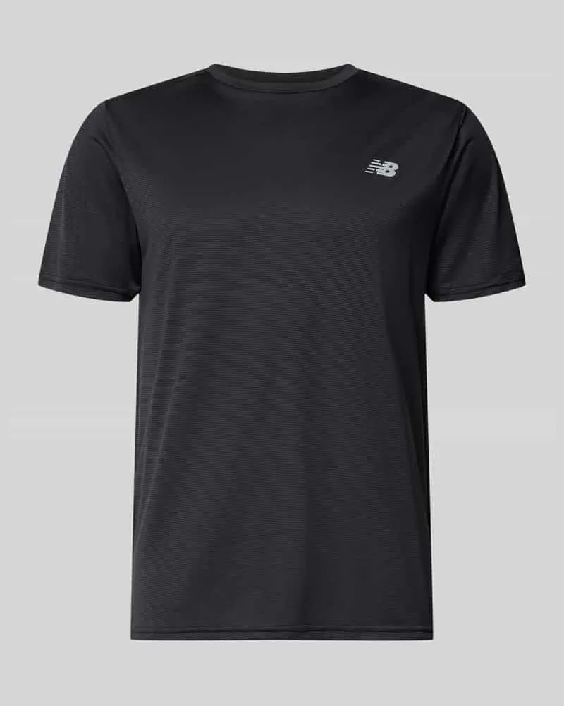 New Balance Funktionsshirt mit Rundhalsausschnitt und Logo Black