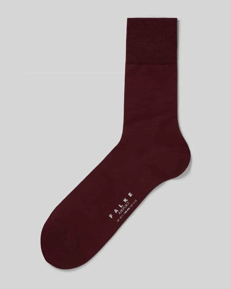 Falke Socken mit geripptem Abschluss Bordeaux