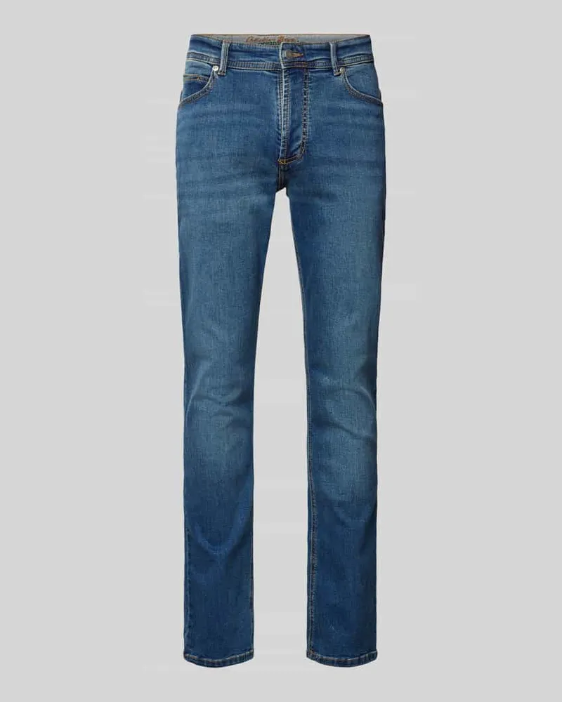 Christian Berg Straight Fit Jeans mit Brand-Detail 