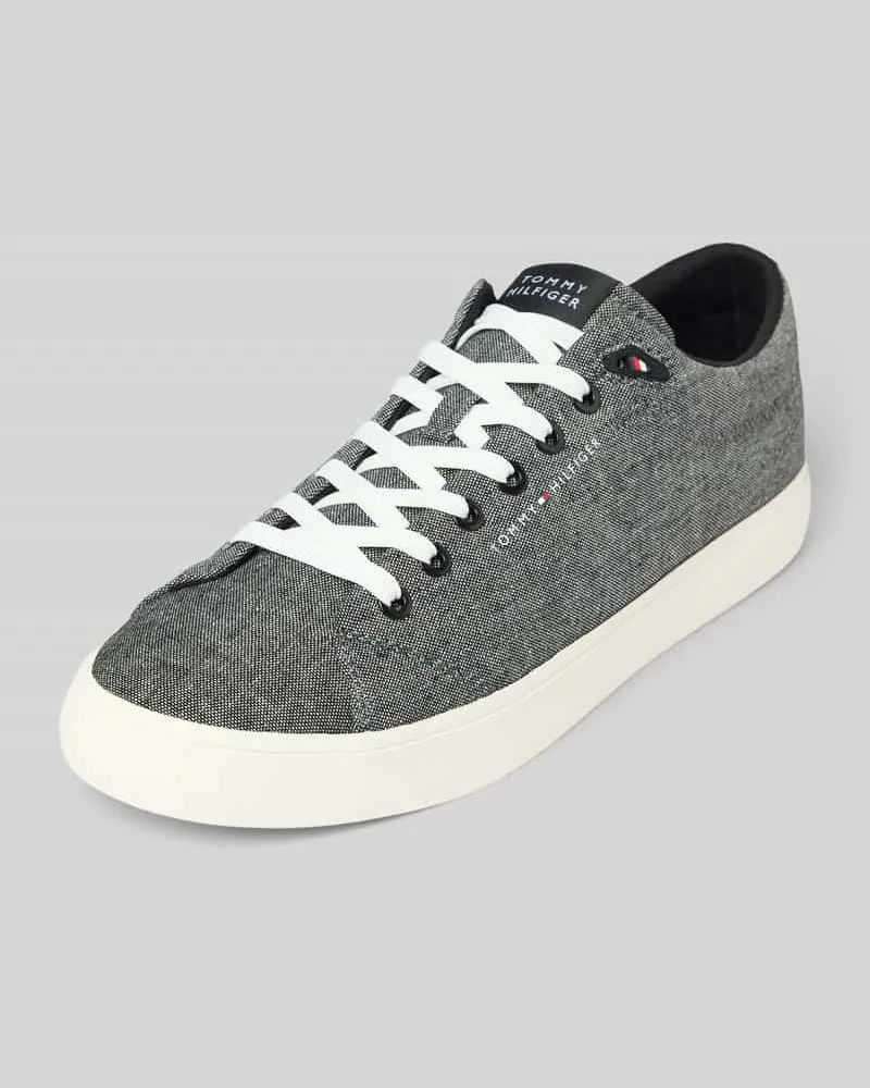 Tommy Hilfiger Low Top Sneaker aus Chambray-Leinen 