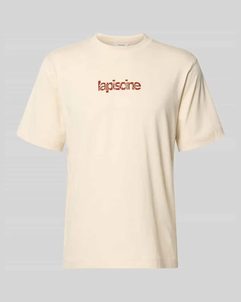 Selected Homme Regular Fit T-Shirt aus reiner Baumwolle Modell 'HASPEN Offwhite