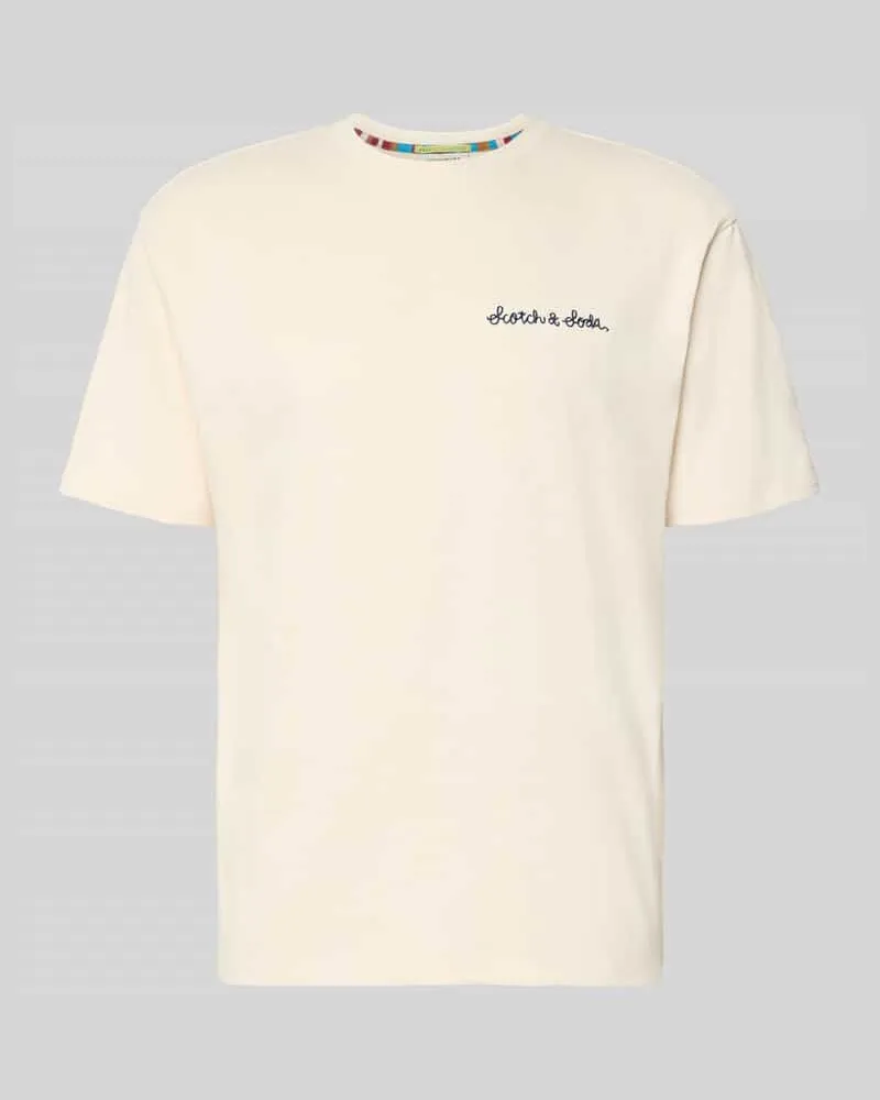 Scotch&Soda T-Shirt mit Label-Stitching Offwhite