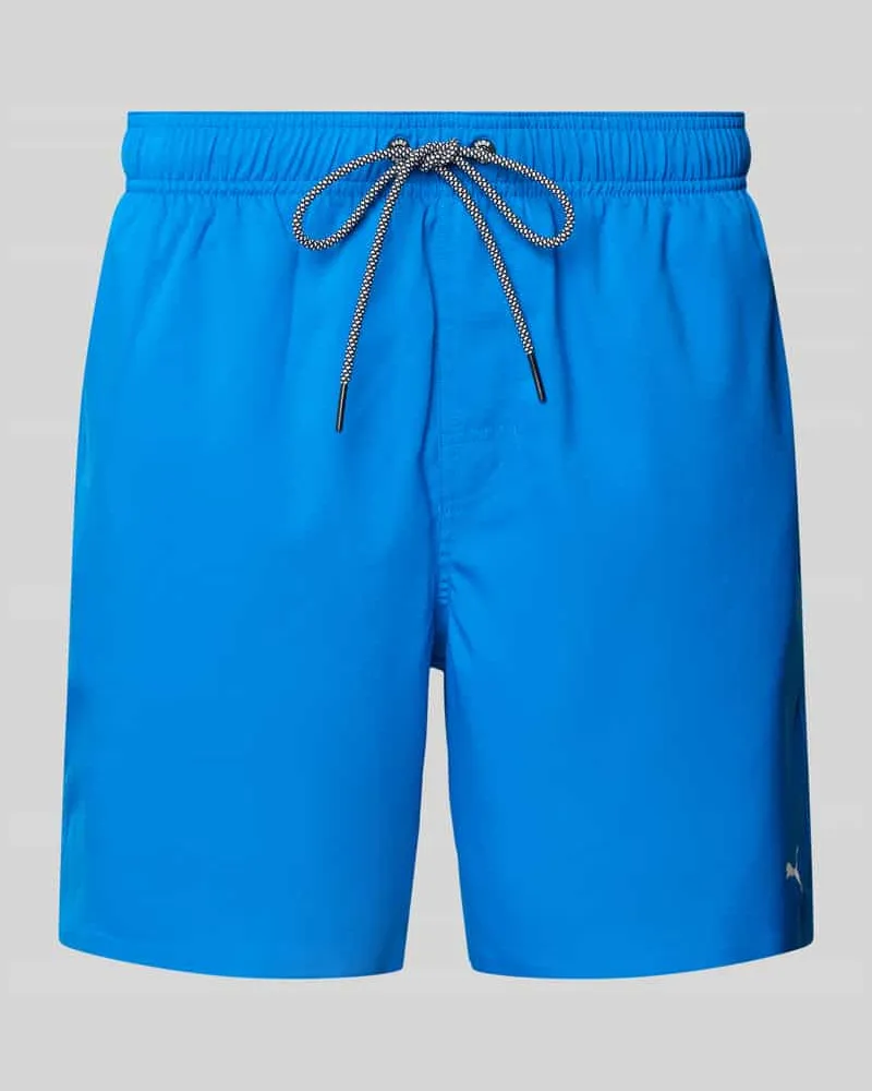 Puma Regular Fit Badehose mit Reißverschlusstasche Blau