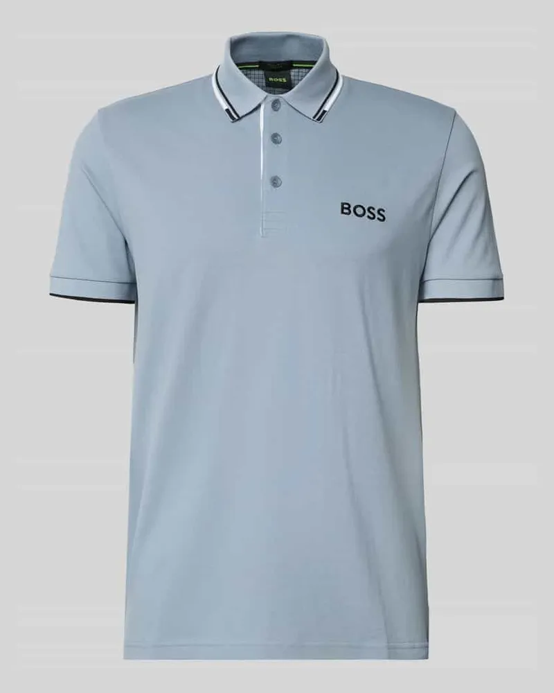 HUGO BOSS Regular Fit Poloshirt aus Baumwoll-Mix Modell 'PADDY PRO Dunkelgrau