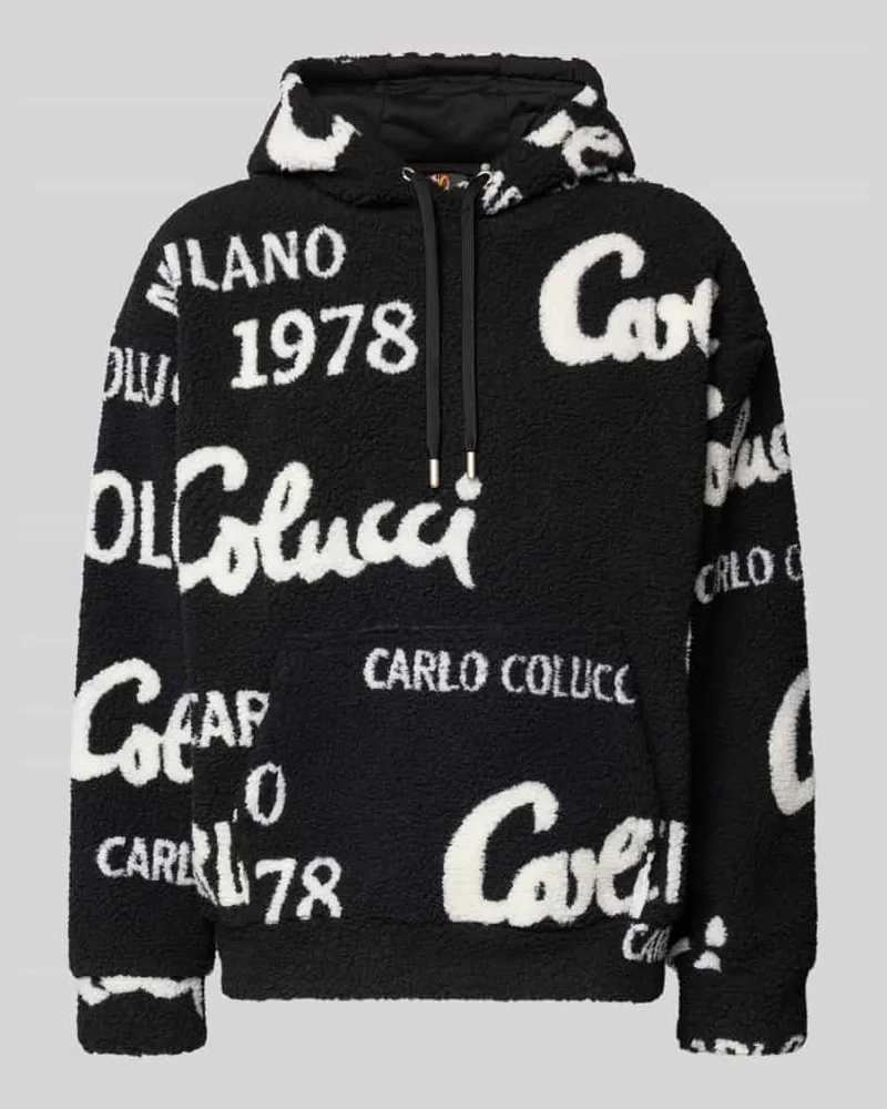 Carlo Colucci Oversized Hoodie mit Känguru-Tasche Black