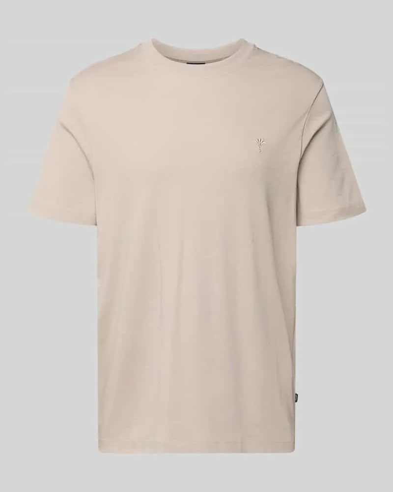 JOOP! T-Shirt mit Logo-Stitching Modell 'Priamo Hellbraun