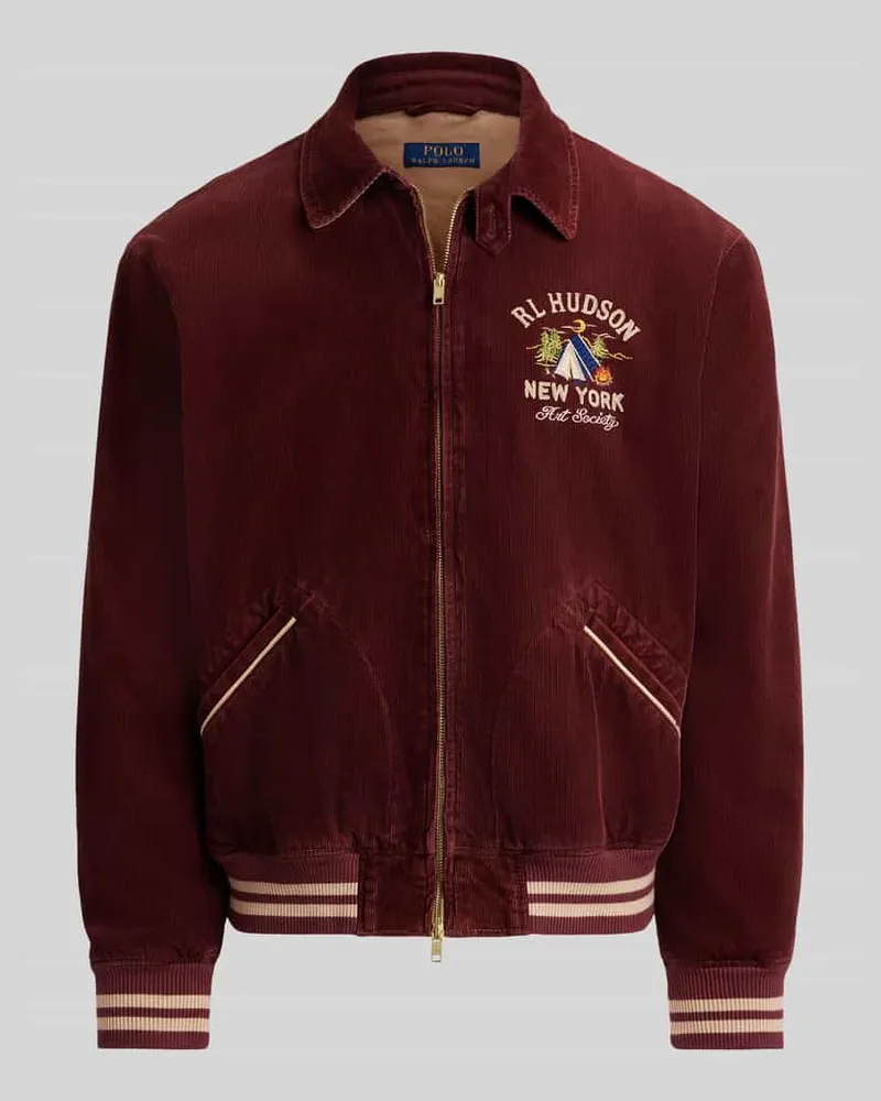 Ralph Lauren Regular Fit Blouson aus Baumwoll-Cord Rostrot