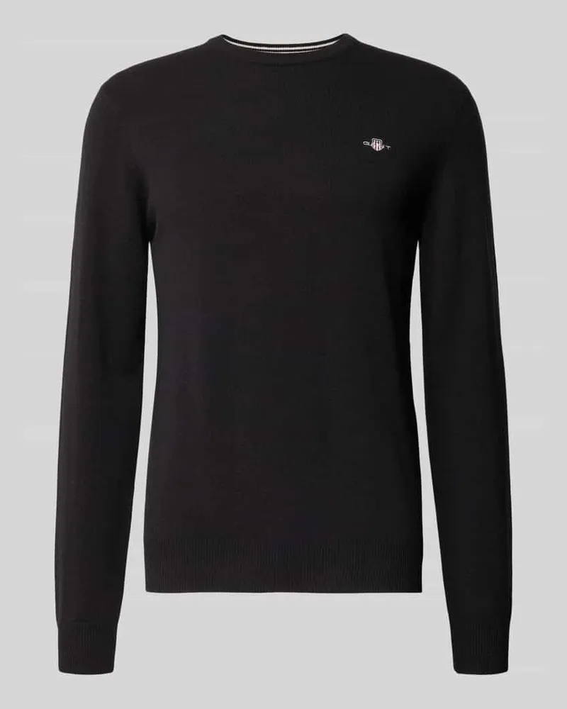 Gant Strickpullover mit gerippten Abschlüssen 