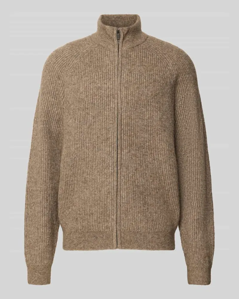 McNeal Strickjacke mit Reißverschluss Mittelbraun