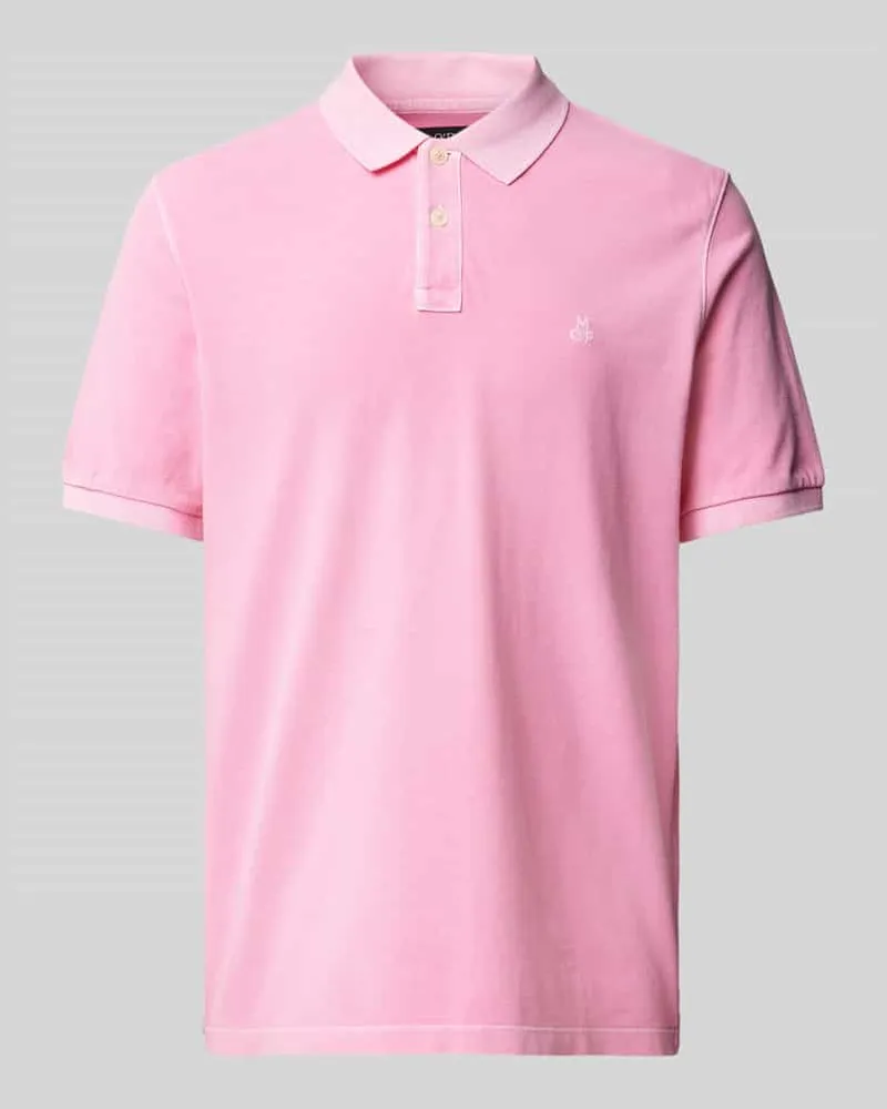 Marc O'Polo Regular Fit Poloshirt aus reiner Baumwolle mit Logo-Stitching Rosa