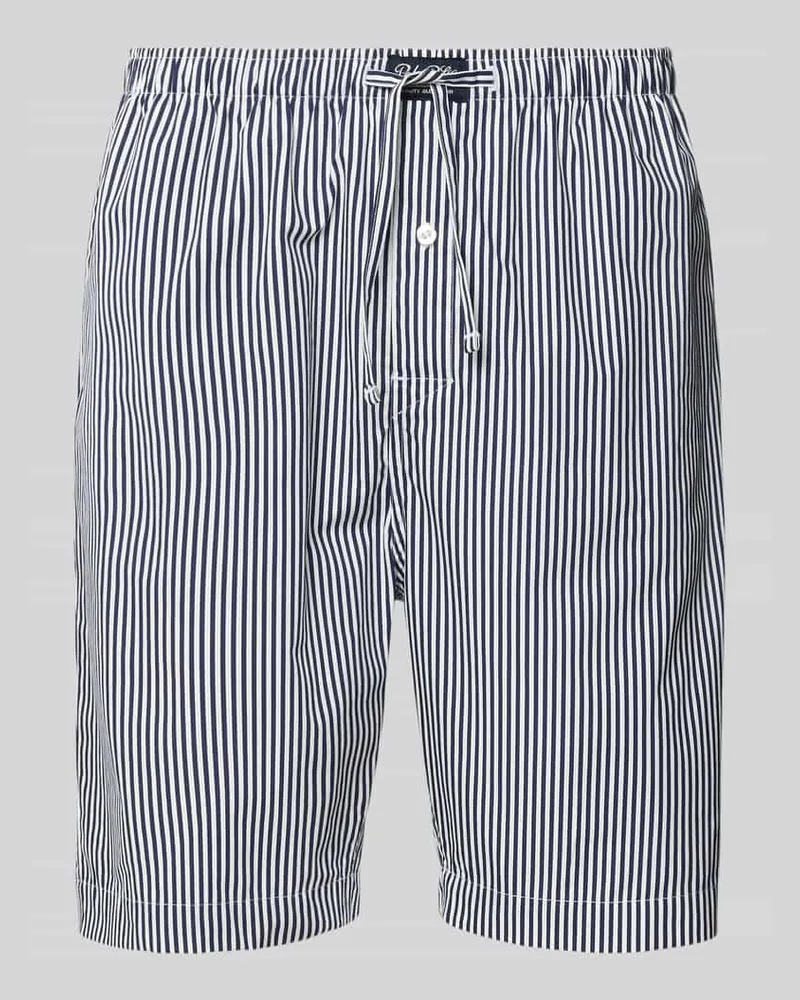 Ralph Lauren Regular Fit Pyjama-Shorts aus reiner Baumwolle Bleu